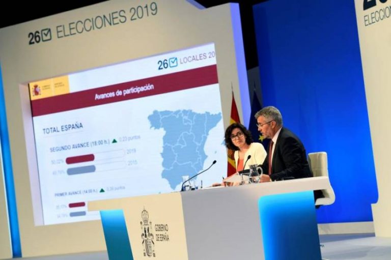 La participación en elecciones municipales a las 18,00 horas era del 50,09 %