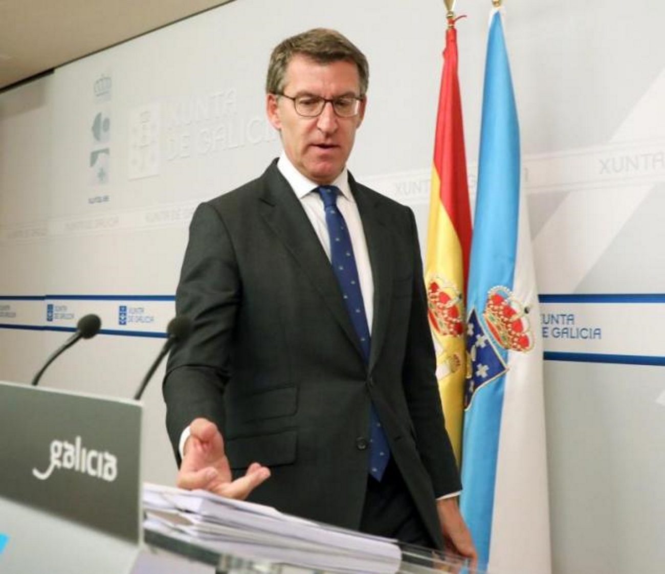 FOTOGRAFÍA. SANTIAGO DE COMPOSTELA (ESPAÑA), 02.05.2019. El presidente de la Xunta de Galicia, Alberto Núñez Feijoo. Efe.