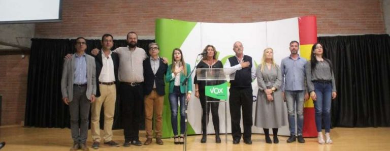 Mitin central de VOX en Tarrasa (Barcelona) con 9 alcaldables por el Vallés Occidental