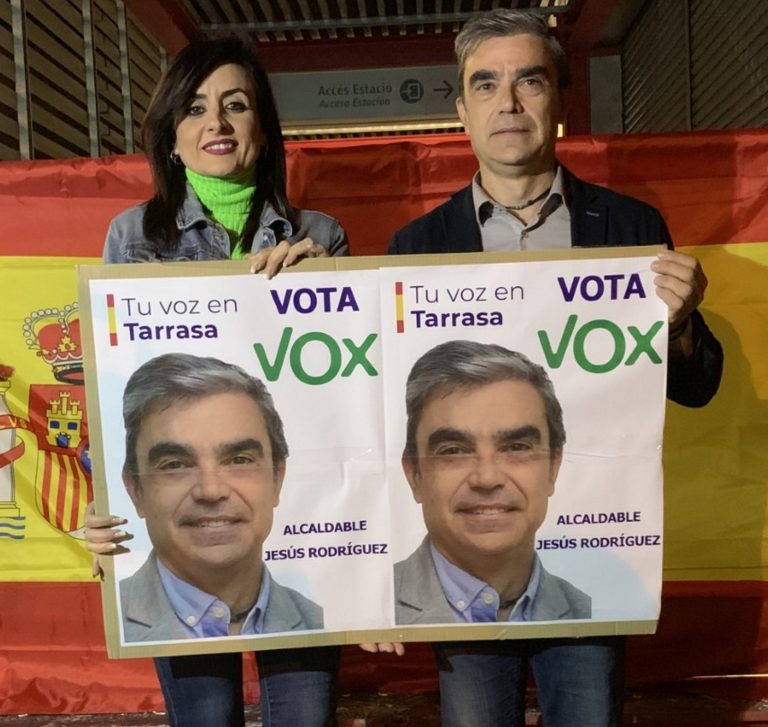 Inicio de campaña de VOX en Tarrasa (Barcelona)