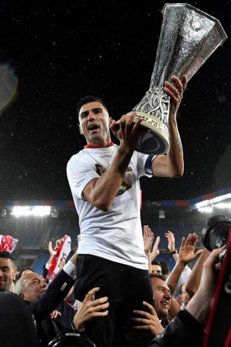 FOTOGRAFÍA. 18.05.2016. Vista del futbolista español Jose Antonio Reyes tras ganar con el Sevilla la Liga de Europa. El futbolista José Antonio Reyes falleció. Efel