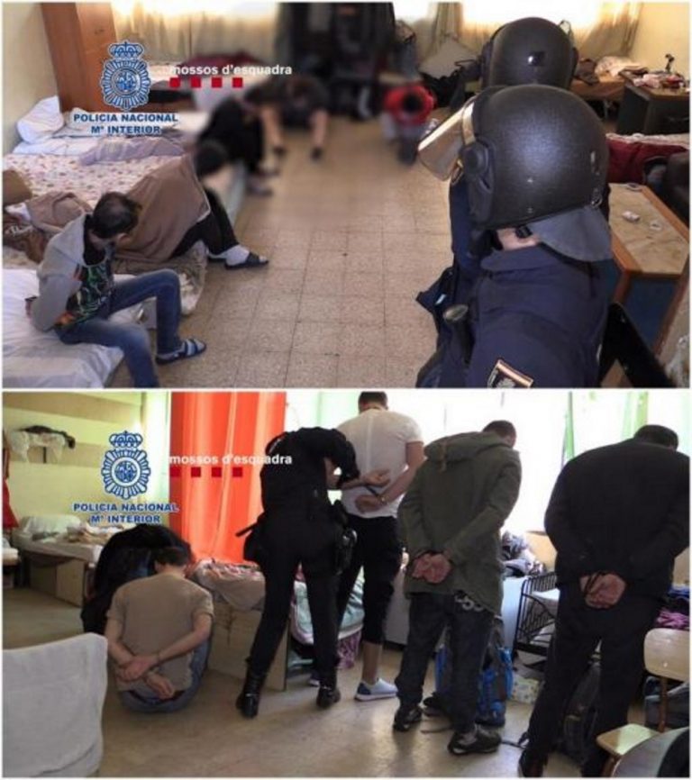FOTOGRAFÍA. BARCELONA (ESPAÑA), 07.06.2019. Imagen facilitada por la Policía Nacional que, en una operación conjunta con los Mozos de Escuadra, han desarticulado en Barcelona. Efe