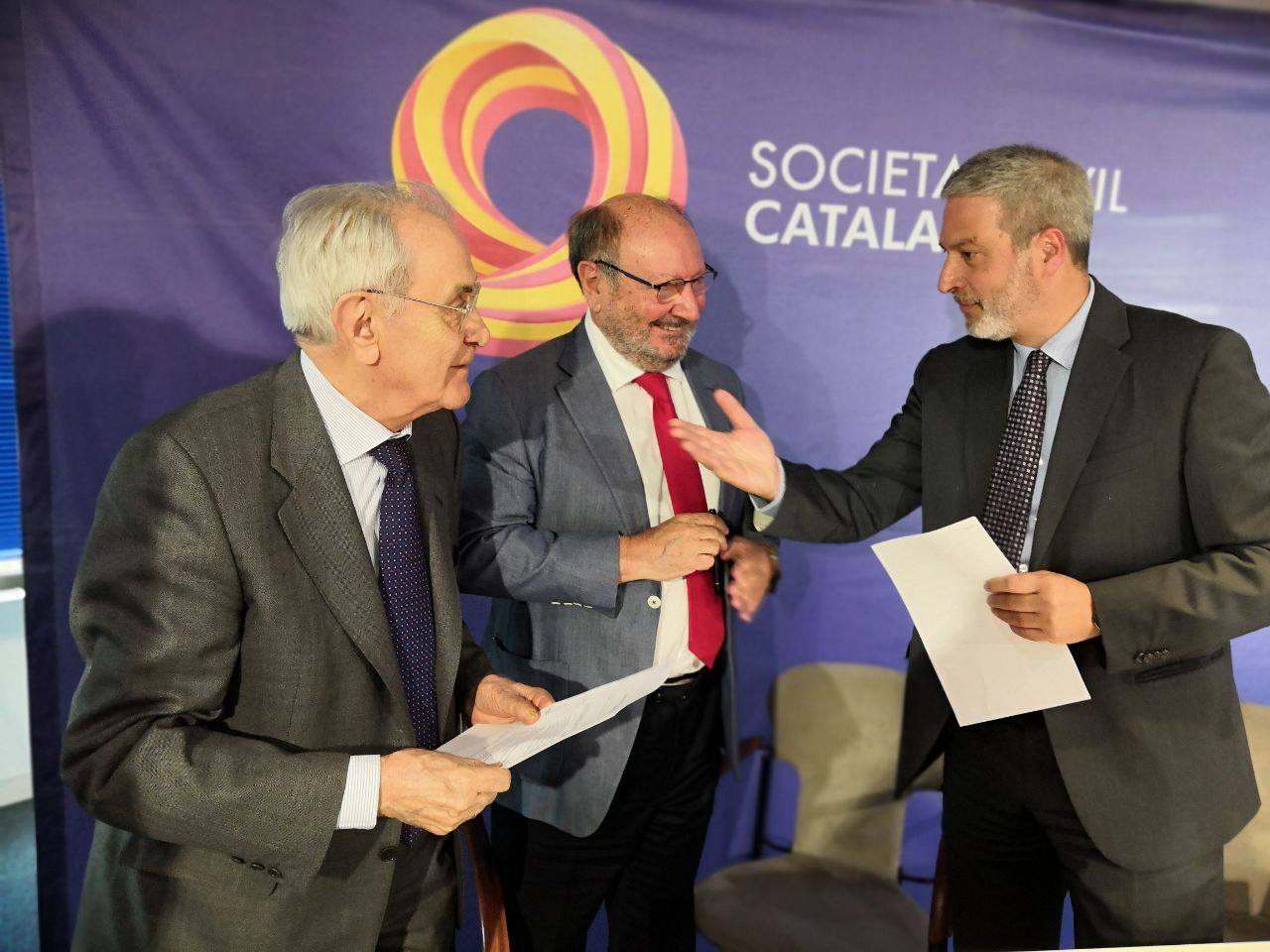 FOTOGRAFÍA. BARCELONA (ESPAÑA), 13.07.2019. Rueda de prensa de Societat Civil Catalana (SCC) sobre la dimisión de su presidente, Josep Ramon Bosch. Ñ Pueblo (1)