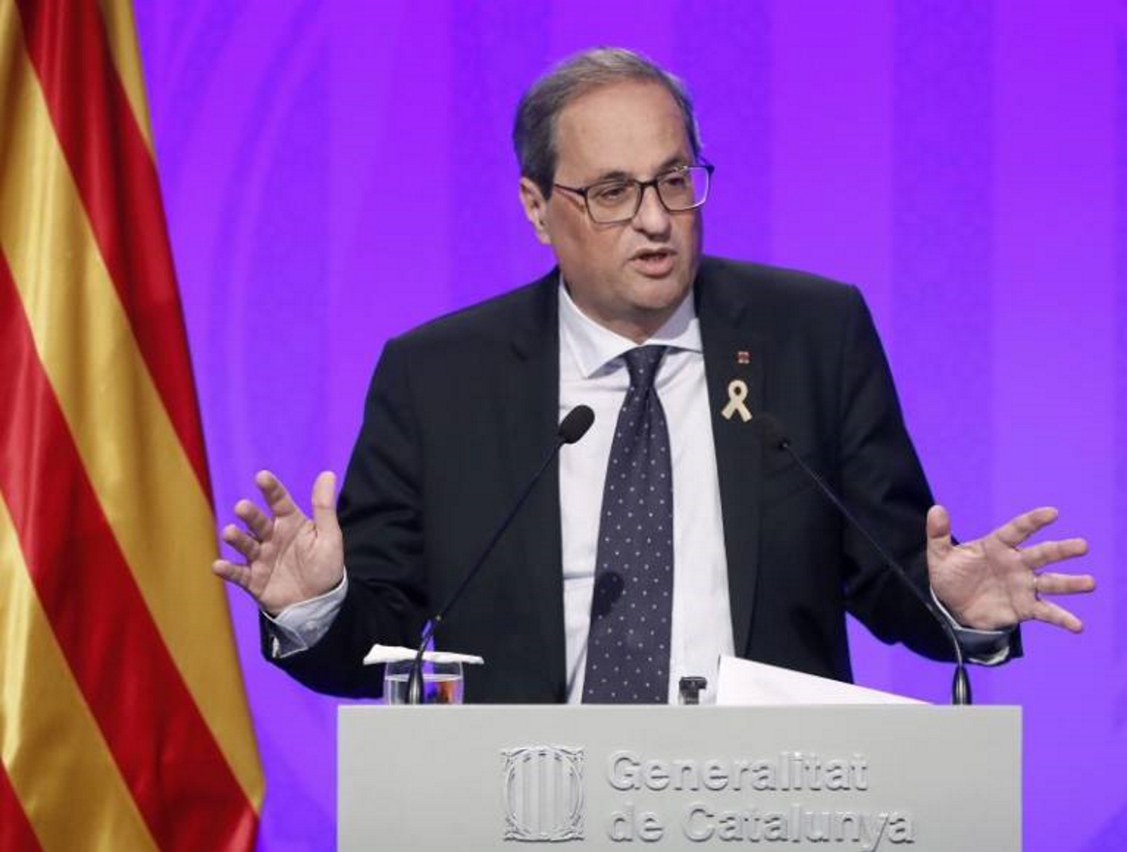 FOTOGRAFÍA. BARCELONA (ESPAÑA), PALACIO DE LA GENERALIDAD DE CATALUÑA, MAYODE 2019. Vista de l presidente separatista que ocupa el Palacio de la Generalidad de Cataluña, Quim Torra. Efe FOTOGRAFÍA. BARCELONA (ESPAÑA), PALACIO DE LA GENERALIDAD DE CATALUÑA, MAYODE 2019. Vista de l presidente separatista que ocupa el Palacio de la Generalidad de Cataluña, Quim Torra. Efe
