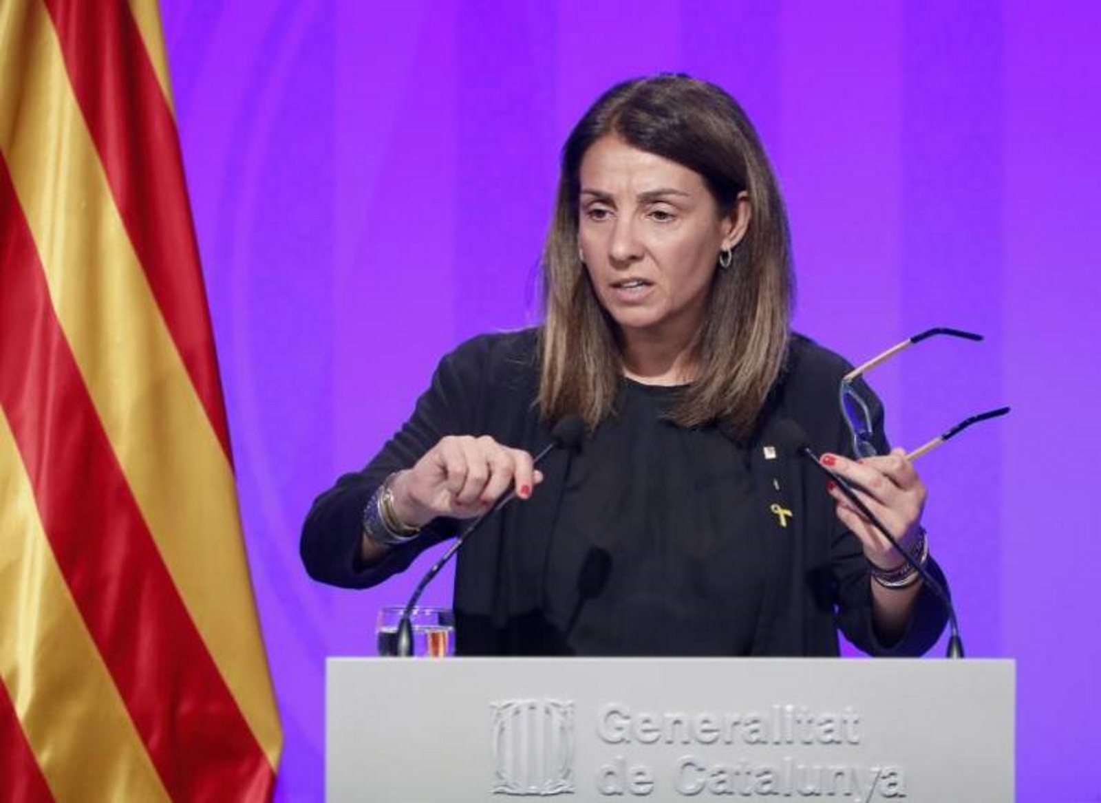 FOTOGRAFÍA. BARCELONA (PALACIO DE LA GENERALIDAD DE CATALUÑA) ESPAÑA, 11.07.2019. La portavoz del Govern de la Generalitat de Cataluña, Meritxell Budó. efe FOTOGRAFÍA. BARCELONA (PALACIO DE LA GENERALIDAD DE CATALUÑA) ESPAÑA, 11.07.2019. La portavoz del Govern de la Generalitat de Cataluña, Meritxell Budó. efe