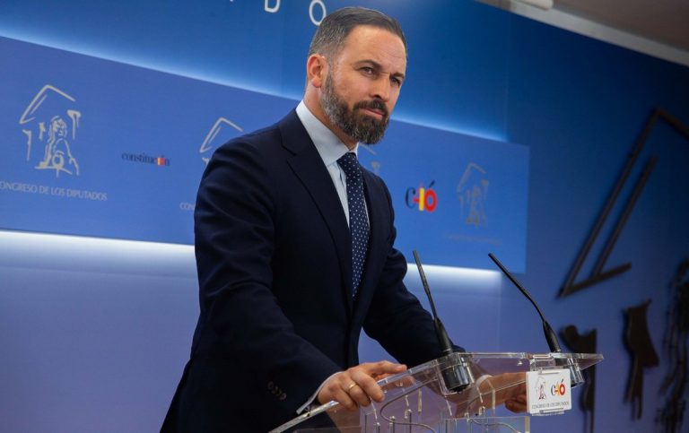 FOTOGRAFÍA. CONGRESO D ELOS DIPUTADOS (ESPAÑA), 06.06.2019. Rueda de prensa posterior a la ronda de consulta con su majestad el Rey Felipe VI de España, ofrecida Abascal. Ñ Pueblo