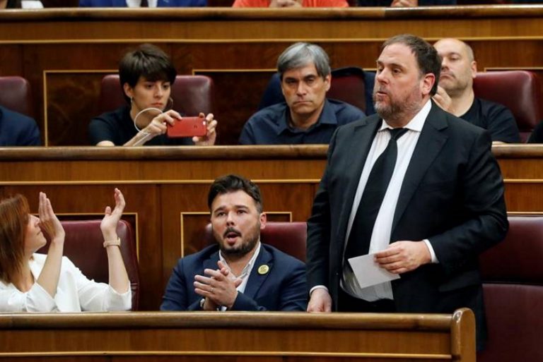 FOTOGRAFÍA. CONGRESO DE LOS DIPUTADOS DLE REINO DE ESPAÑA (MADRID), MAYO DE 2019. El golpista rebelde líder de ERC, Oriol Junqueras, que se encuentra en prisión provisional. Efe