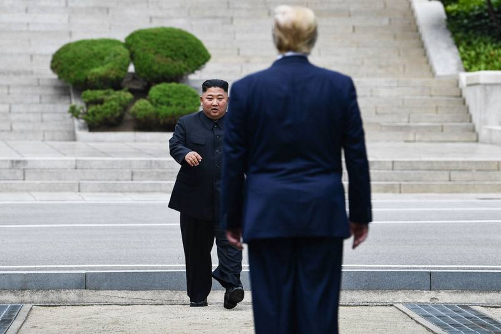 FOTOGRAFÍA. FRONTERA INTERCOREANA (COREA DEL SUR-COREA DEL NORTE), 30.06.2019. Trump y Kim Jong-un se citan en la frontera intercoreana.., AFP,.