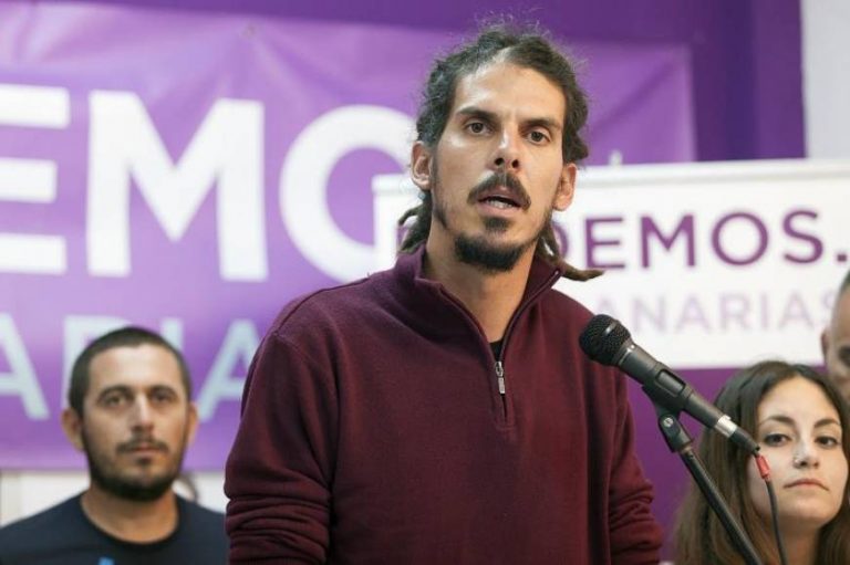 FOTOGRAFÍA. MADRID (ESPAÑA), AÑO 2019. El extremista izquierdista diputado canario de la ultraizquierda morada, Alberto Rodríguez. Efe