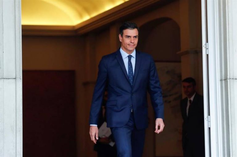 FOTOGRAFÍA. MADRID (ESPAÑA), AÑO 2019. El presidente del Gobierno en funciones, Pedro Sánchez, el pasado 6 de mayo, cuando inició la ronda de contactos con los principales partidos de la oposición tras los comicios del 28A, de cara a su investidura. Efe.