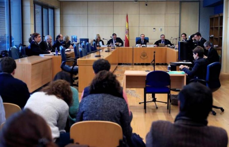 FOTOGRAFÍA. MADRID (ESPAÑA), AÑO 2019. Vista de la Sala de Apelación de la Audiencia Nacional, donde se siguió el caso de Alsasua (Navarra). Efe