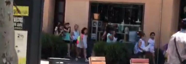 Los niños exigen la libertad de presos del «Procés» por las calles de Granollers (Barcelona)