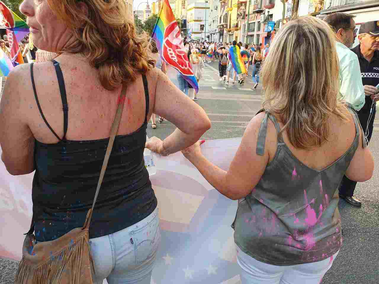 FOTOGRAFÍA. SEVILLA (ESPAÑA), 29.06.2019. La extrema izquierda agrede a las mujeres lesbianas y varones gays y transexuales. Ñ Pueblo_