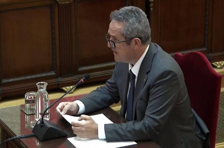 FOTOGRAFÍA. TRIBUNAL DEL PROCÉS (MADRID) ESPAÑA, 12.07.2019. Imagen tomada de la señal institucional del Tribunal Supremo, del exconseller de Interior Joaquim Forn. Efe