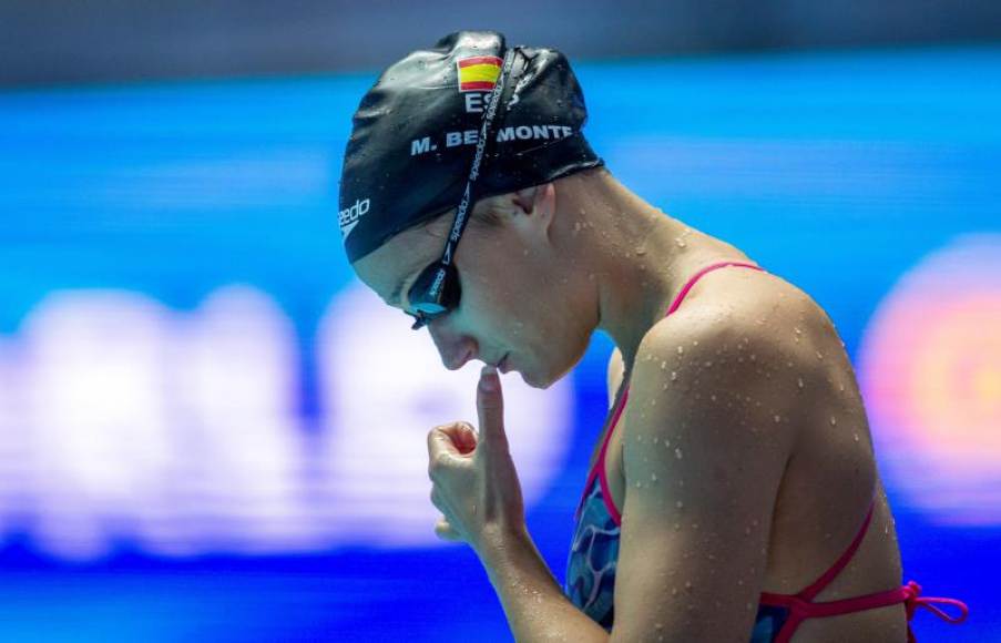 FOTOGRAFÍA. BARCELONA (ESPAÑA), 20.07.2019. La nadadora española Mireia Belmonte no logró hoy acceder a la final de 400 metros libres ni a la semifinal de 200 metros estilos. Efe