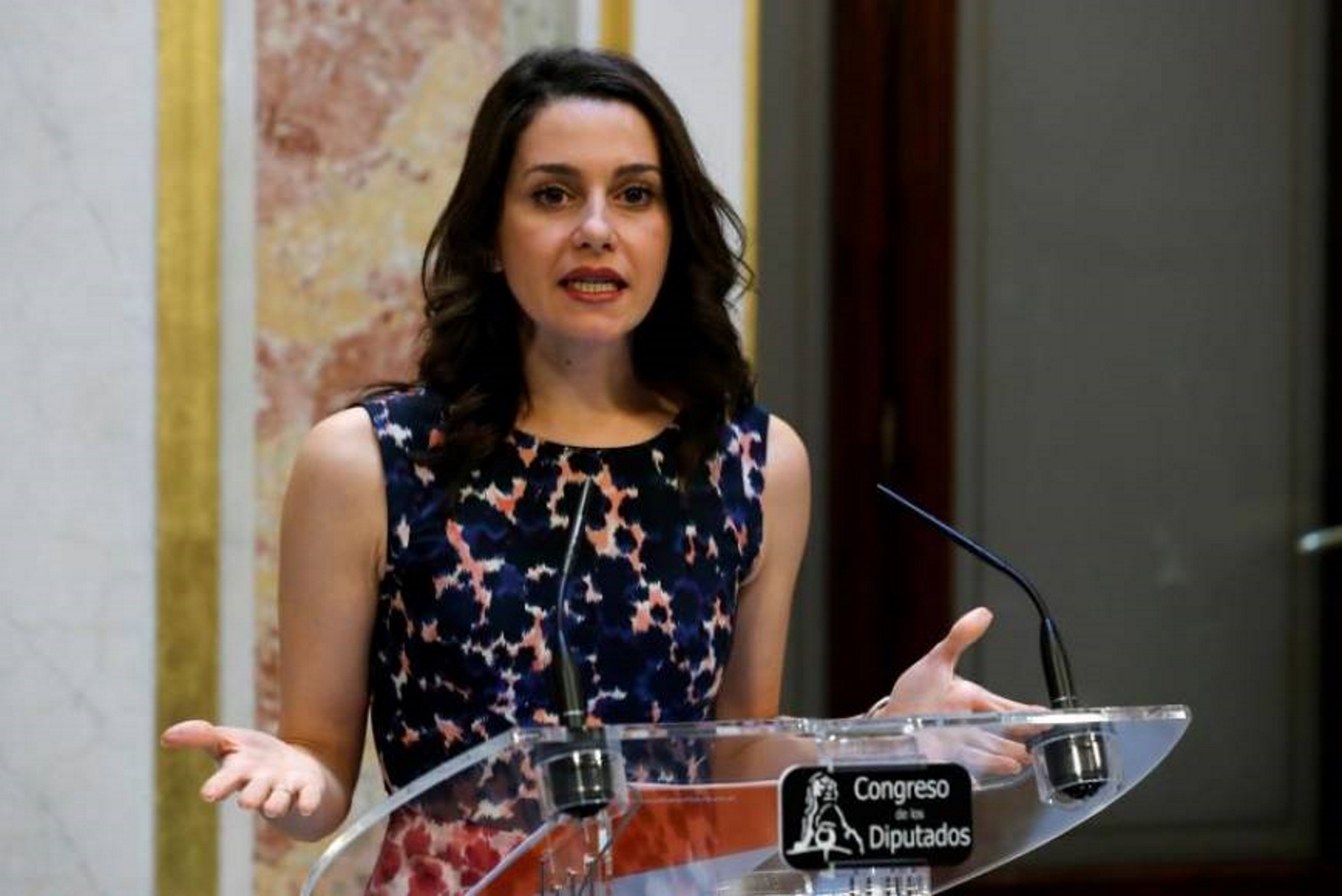 FOTOGRAFÍA. CONGRESO D ELOS DIPUTADOS (MADRID), 23.07.2019. La diputada Inés Arrimadas, durante la rueda de prensa. Efe.