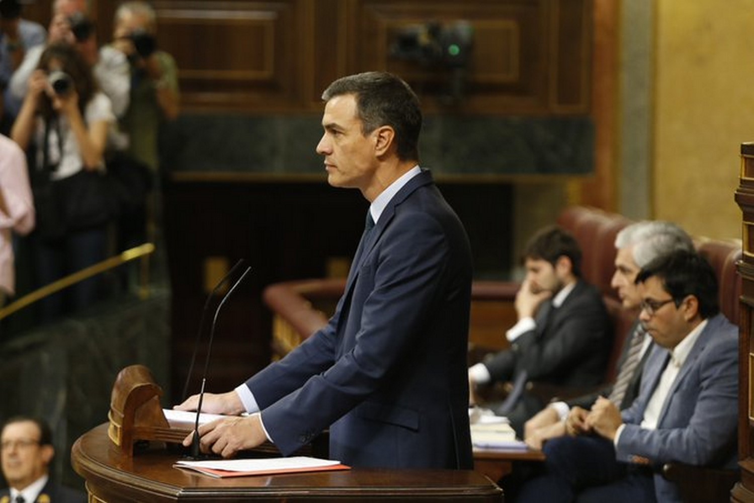 FOTOGRAFÍA. CONGRESO D ELOS DIPUTADOS (MADRID), 25.07.2019. l candidato socialista, Pedro Sánchez, en el estrado del Congreso. Ñ Pueblo (1)