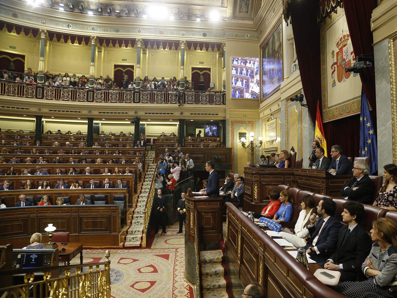 FOTOGRAFÍA. CONGRESO D ELOS DIPUTADOS (MADRID), 25.07.2019. l candidato socialista, Pedro Sánchez, en el estrado del Congreso. Ñ Pueblo (3)