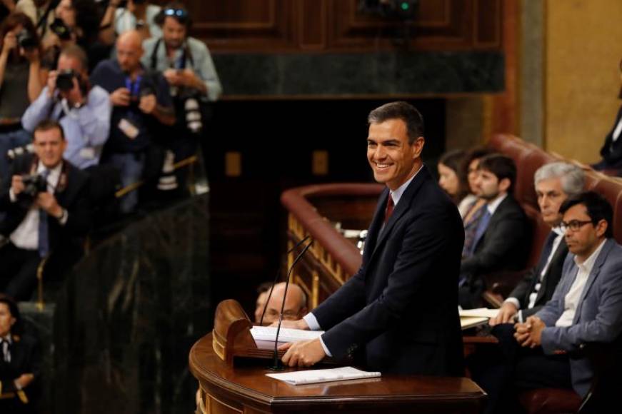 FOTOGRAFÍA. CONGRESO D ELOS DIPUTADOS (MADRID) ESPAÑA, 22.07.2019. El candidato socialista a la Presidencia del Gobierno, Pedro Sánchez, al inicio de su intervención. Efe.