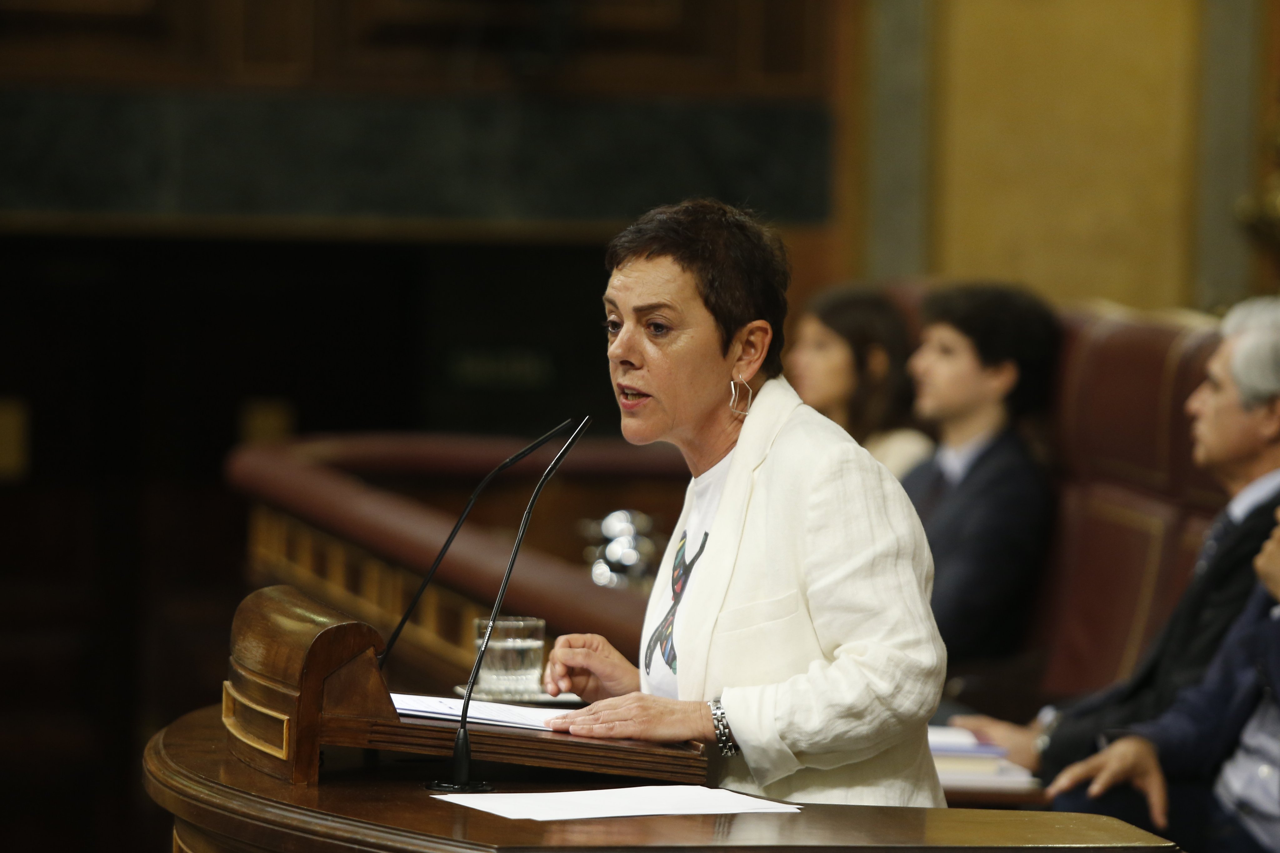 FOTOGRAFÍA. CONGRESO DE LOS DIPUTADOS DEL REINO DE ESPAÑA (MADRID) ESPAÑA, 23.07.2019. Vista de la ultraviolenta Mertxe Aizpurua, actual portavoz de(EH-Bildu). Ñ Pueblo