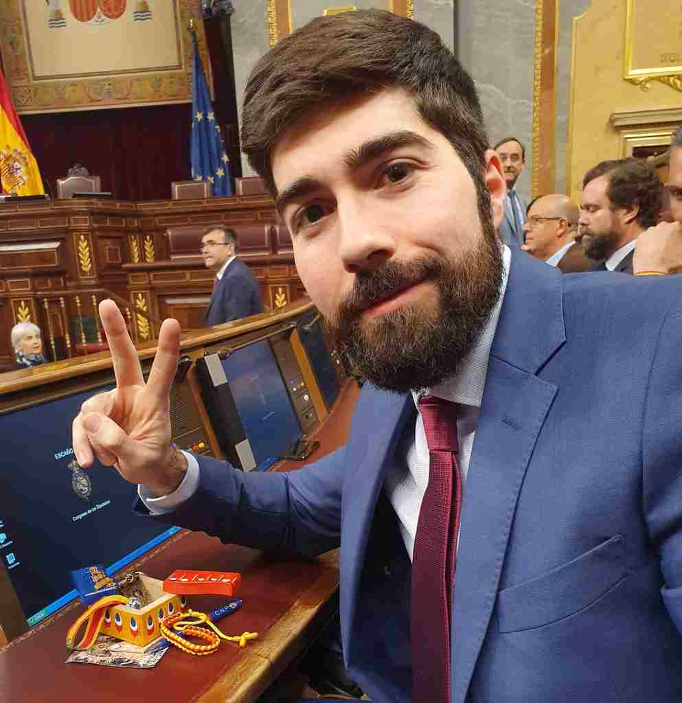 FOTOGRAFÍA. CONGRESO DE LOS DIPUTADOS (MADRID), 21.05.2019. Vista del Diputado nacional de VOX por Toledo, Manuel Mariscal Zabala. Ñ Pueblo