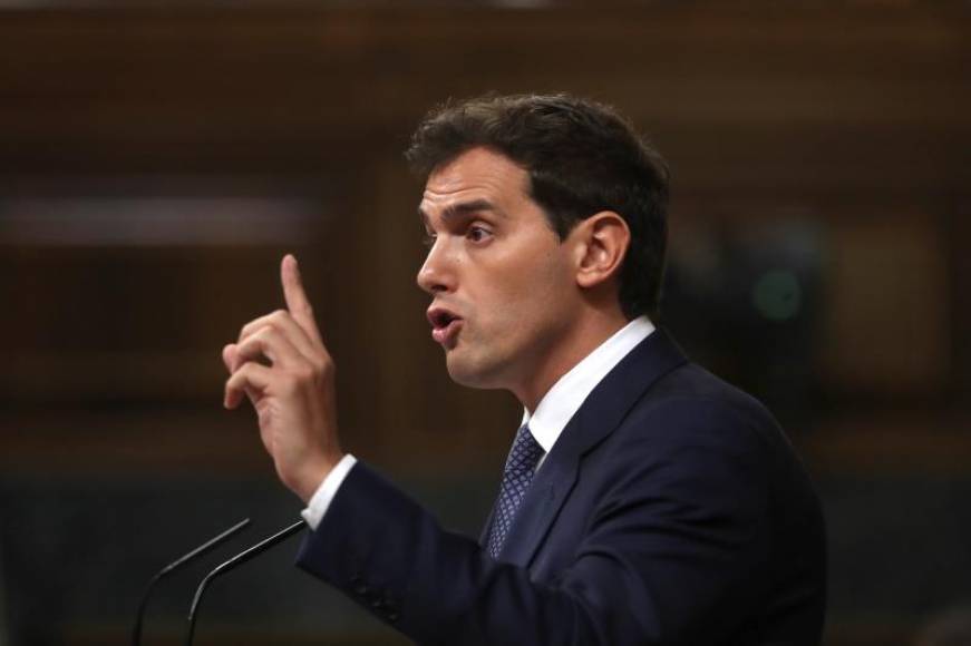 FOTOGRAFÍA. CONGRESO DE LOS DIPUTADOS (MADRID) ESPAÑA, 22.07.2019. El líder de Ciudadanos Albert Rivera, durante su intervención en la primera jornada del debate de investidura. Efe