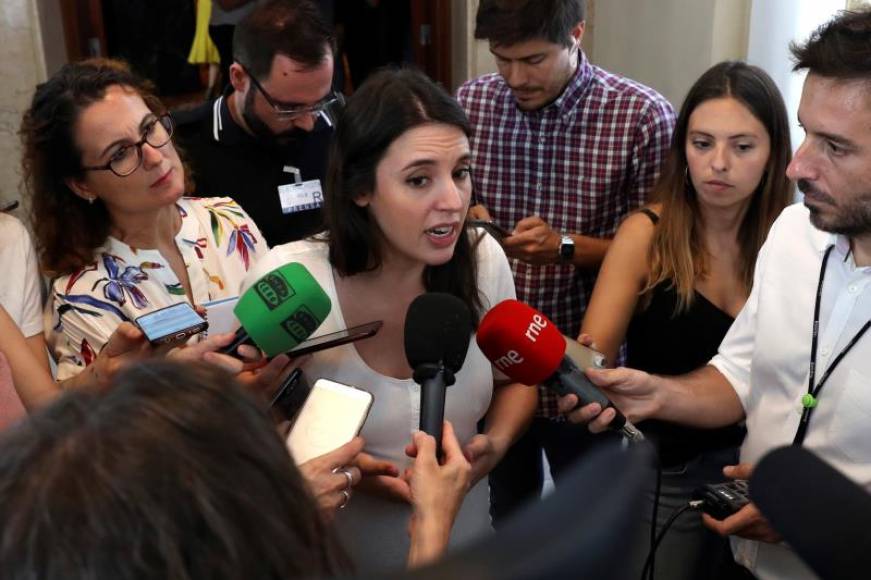 FOTOGRAFÍA. MADRID (ESPAÑA), 16.07.2019. La portavoz parlamentaria de Unidas Podemos, Irene Montero (c). Efe.