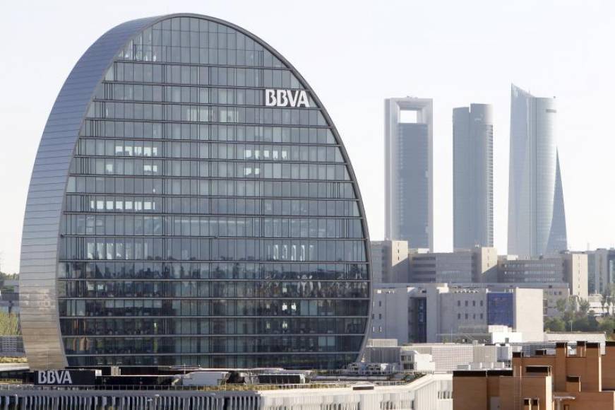 FOTOGRAFÍA. MADRID (ESPAÑA), JULIO DE 2019. «La Vela», edificio emblema de la sede social del «Banco Bilbao Vizcaya Argentaria» (BBVA) en el barrio de Las Tablas en Madrid. Efe.