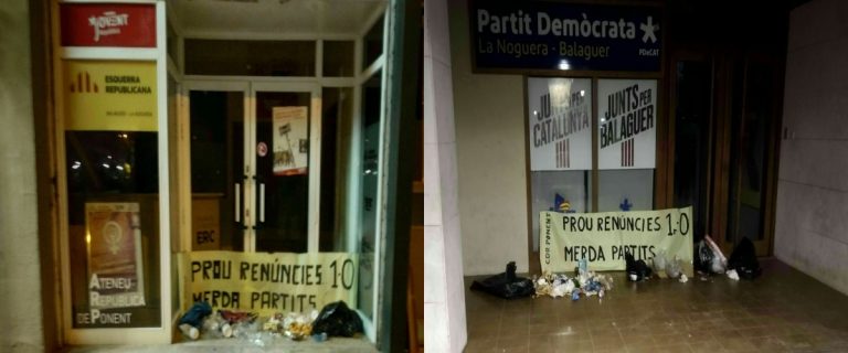 CDR tachan de «traidores y mierdas» a ERC de Junqueras y JxCAT de Torra y Puigdemont