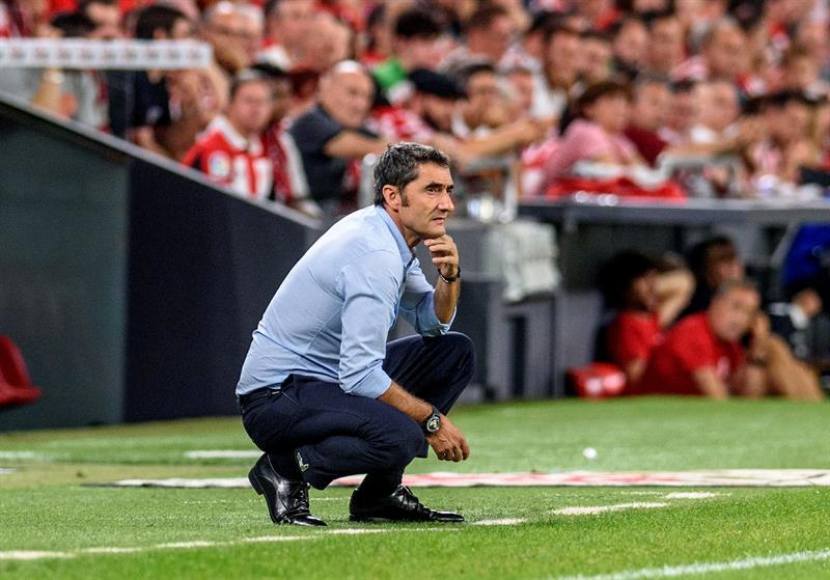 FOTOGRAFÍA. BILBAO (ESPAÑA), INICIO DE LA LIGA ESPAÑOLA 2019 Y 2020 PARA BARCELONA Y ATHLÉTIC. El entrenador del FC Barcelona Ernesto Valverde. Efe