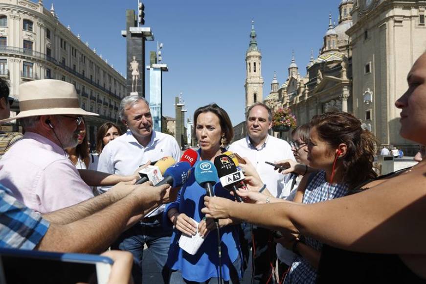 FOTOGRAFÍA. ZAMORA (ESPAÑA), 24.08.2019. La vicesecretaria de Política Social del Partido Popular, Cuca Gamarra (c) Efe.