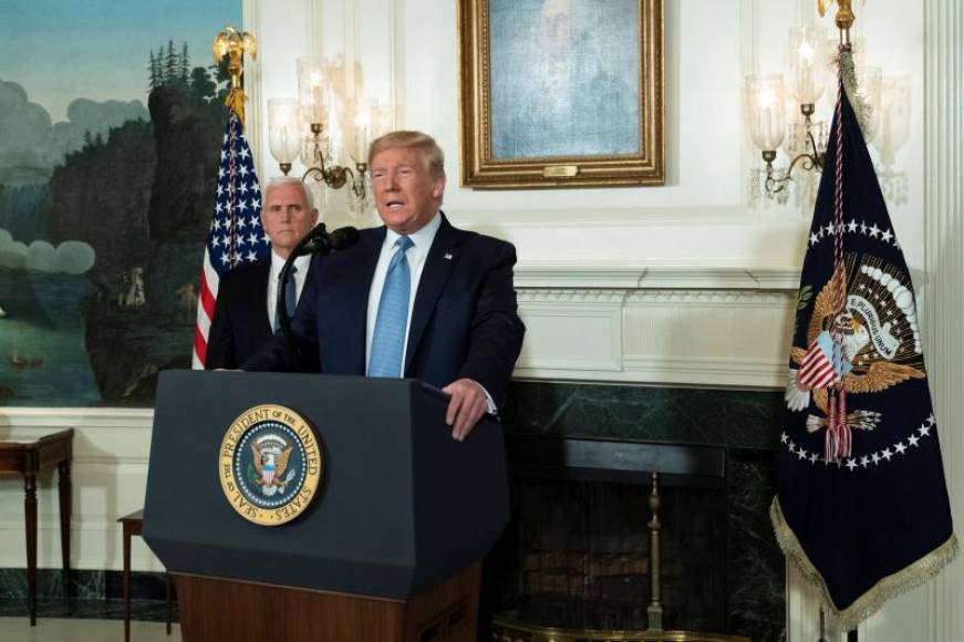 Washington (EEUU), martes 6 de agosto de 2019. FOTOGRAFÍA. WASHINTON (EEUU), 06.08.2019. US President Donald J. Trump makes a statement at the White House in Washington. Efe