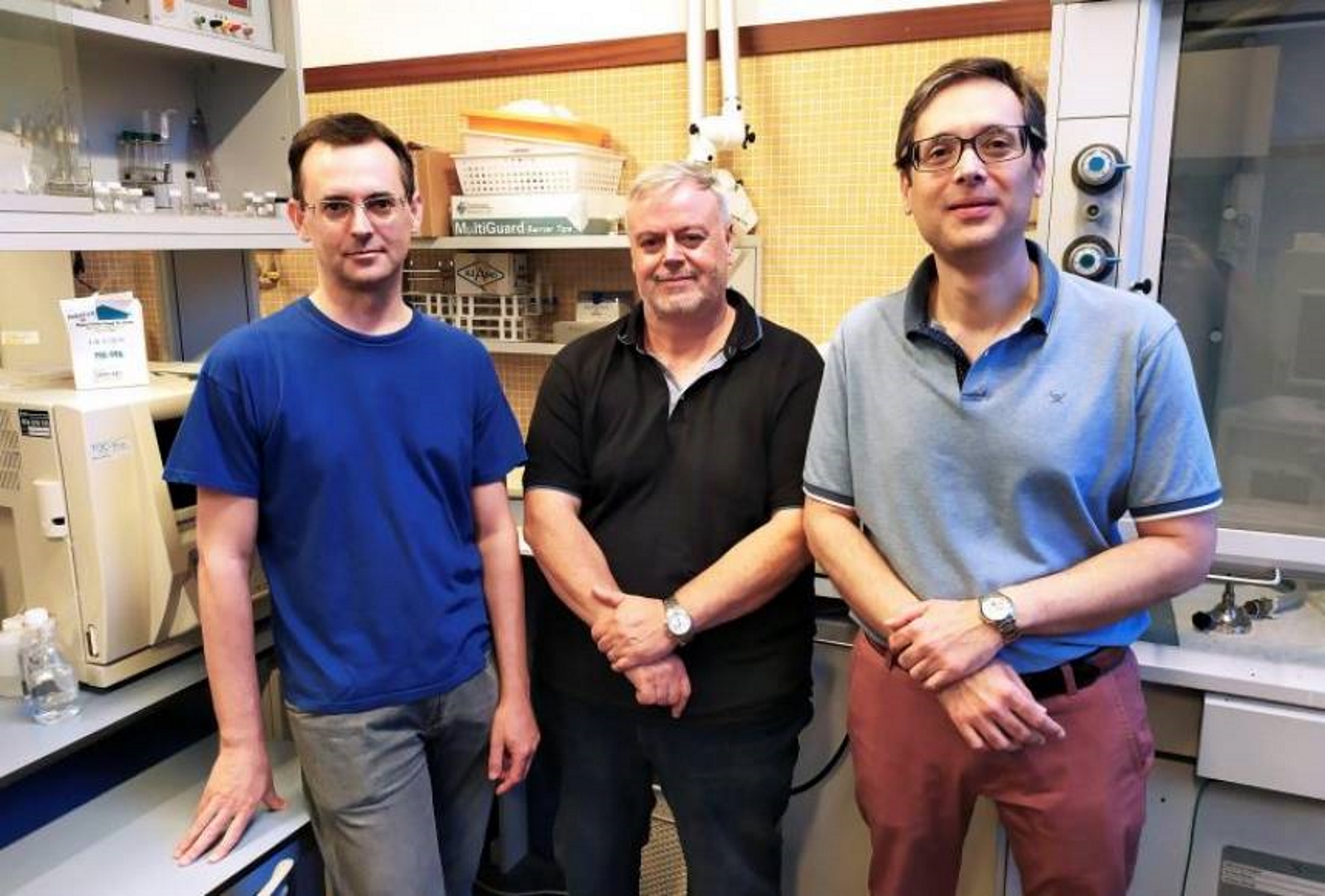 FOTOGRAFÍA. ALCOY (ALICANTE) ESPAÑA, 29.09.2019. Los investigadores de (UPV), Javier Fernández (i), Francisco Cases y José Antonio Bonastre (d). Efe