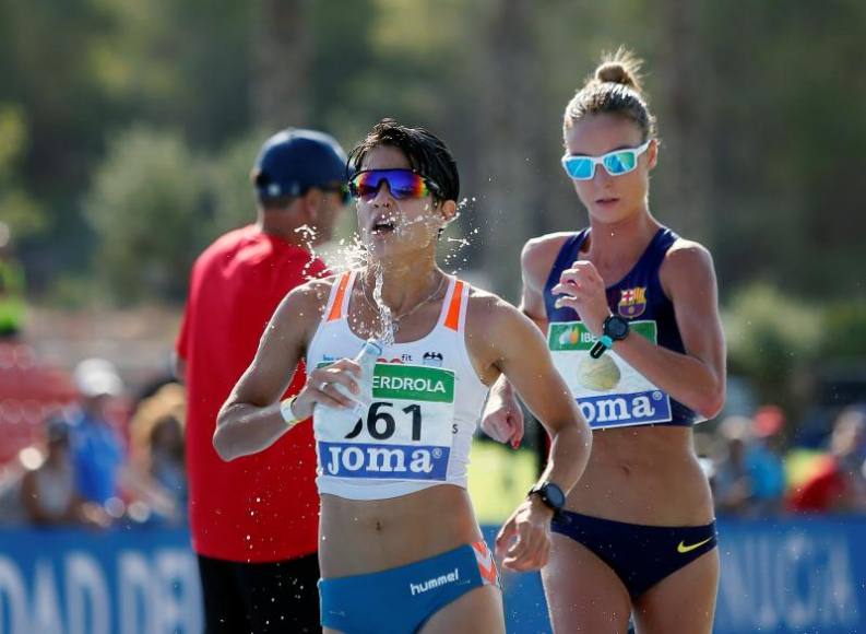 FOTOGRAFÍA. LA NUCÍA (ALICANTE), 31.08.2019. La atleta María Pérez , prueba de los 10.000 metros marcha femenina 99º Campeonato de España de Atletismo, La Nucía (Alicante). Efe