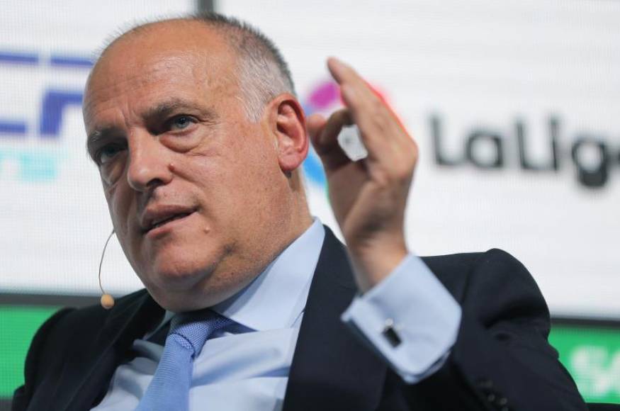 FOTOGRAFÍA. LISBOA 8PORTUGAL), 05.09.2019. El presidente de LaLiga, Javier Tebas, interviene en la jornada inaugural de 'Soccerex Europe 2019'. Efel