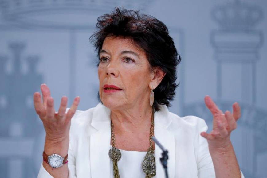 FOTOGRAFÍA. MADRID (ESPAÑA), 06.09.2019. La portavoz del Gobierno en funciones, Isabel Celaá, durante la rueda de prensa posterior a la reunión del Consejo de Ministros. Efe