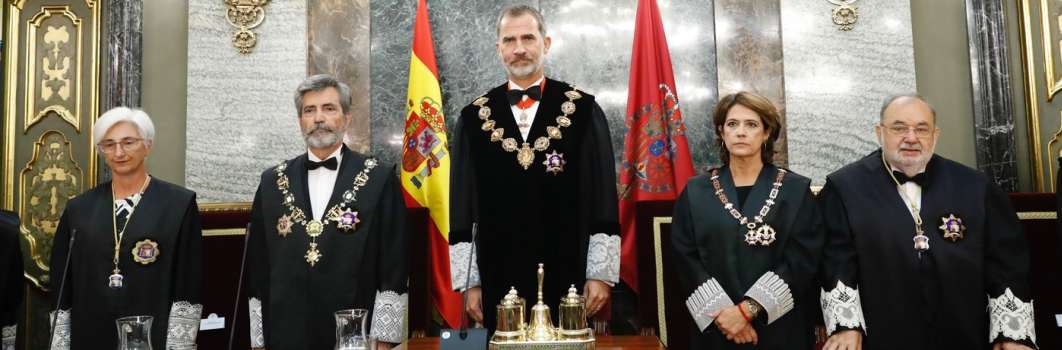 FOTOGRAFÍA. MADRID (ESPAÑA), 09.09.2019. El rey Felipe VI de España, junto al presidente del Consejo General del Poder Judicial (CGPJ), Carlos Lesmes. Ñ Pueblo (1)