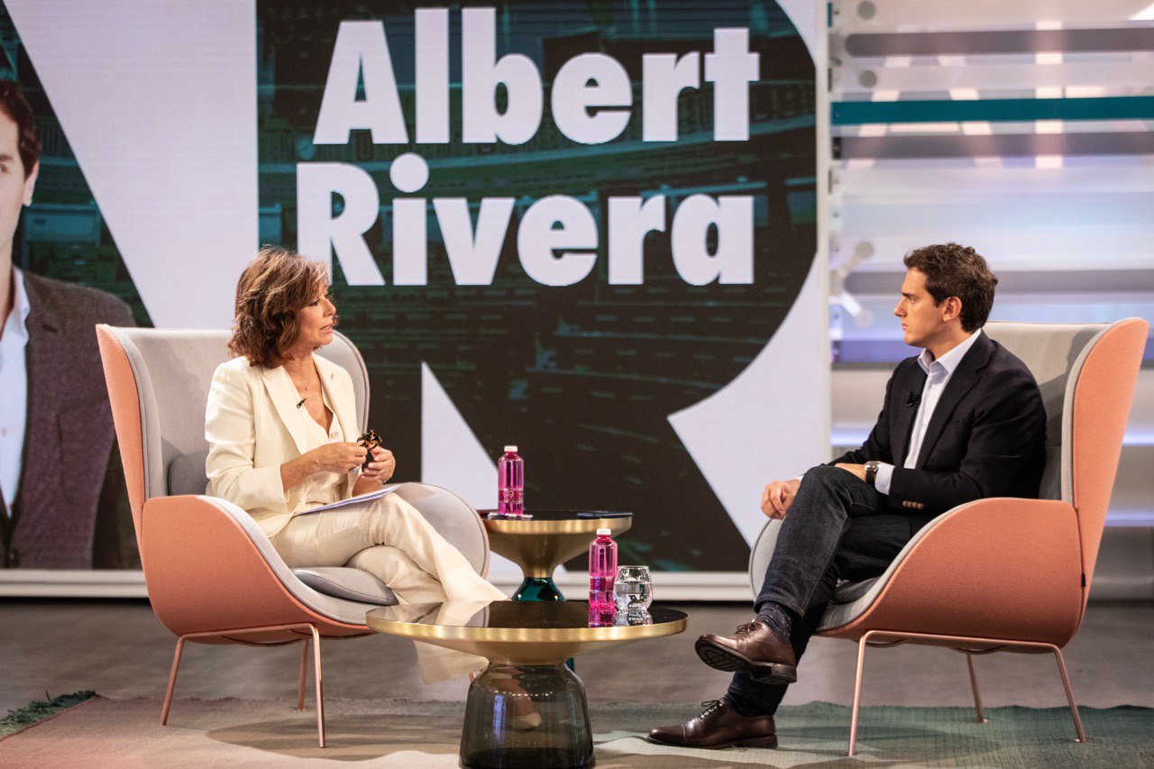 FOTOGRAFÍA. MADRID (ESPAÑA), 17.09.2019. el presidente de Ciudadanos (Cs), Albert Rivera, durante una entrevista concedida a «El Programa de Ana Rosa» de Telecinco. Ñ Pueblo (3)
