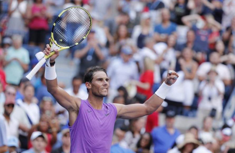 FOTOGRAFÍA. NUEVA YORK (EEUU), 31.08.2019. Rafael Nadal of Spain reacts after defeating Hyeon Chung of South Korea , the USTA National Tennis Center in Flushing Meadows, New York, USA. Efe