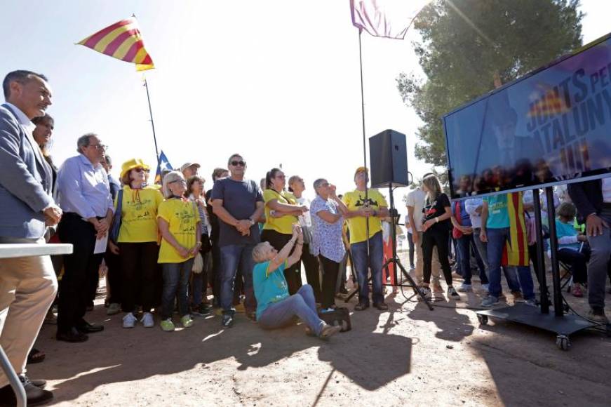 FOTOGRAFÍA. SANT JOAN DE VILATORRADA (BARCELONA), 29.09.2019. Intervención por videoconferencia de Carles Puigdemont, JxCat,entro penitenciario de Lledoners. Efe