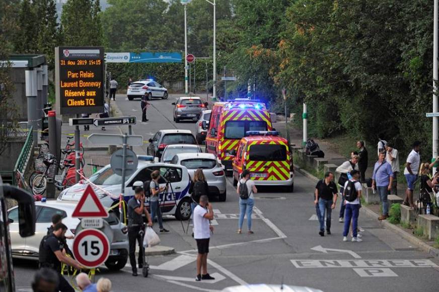 FOTOGRAFÍA. VILLEURBANNE (LYON) FRANCIA, 31.08.2019. Vista del lugar, Villeurbanne (Lyon) Francia, del ataque terrorista de un refugiado inmigrante sin papeles, Villeurbanne. Efe