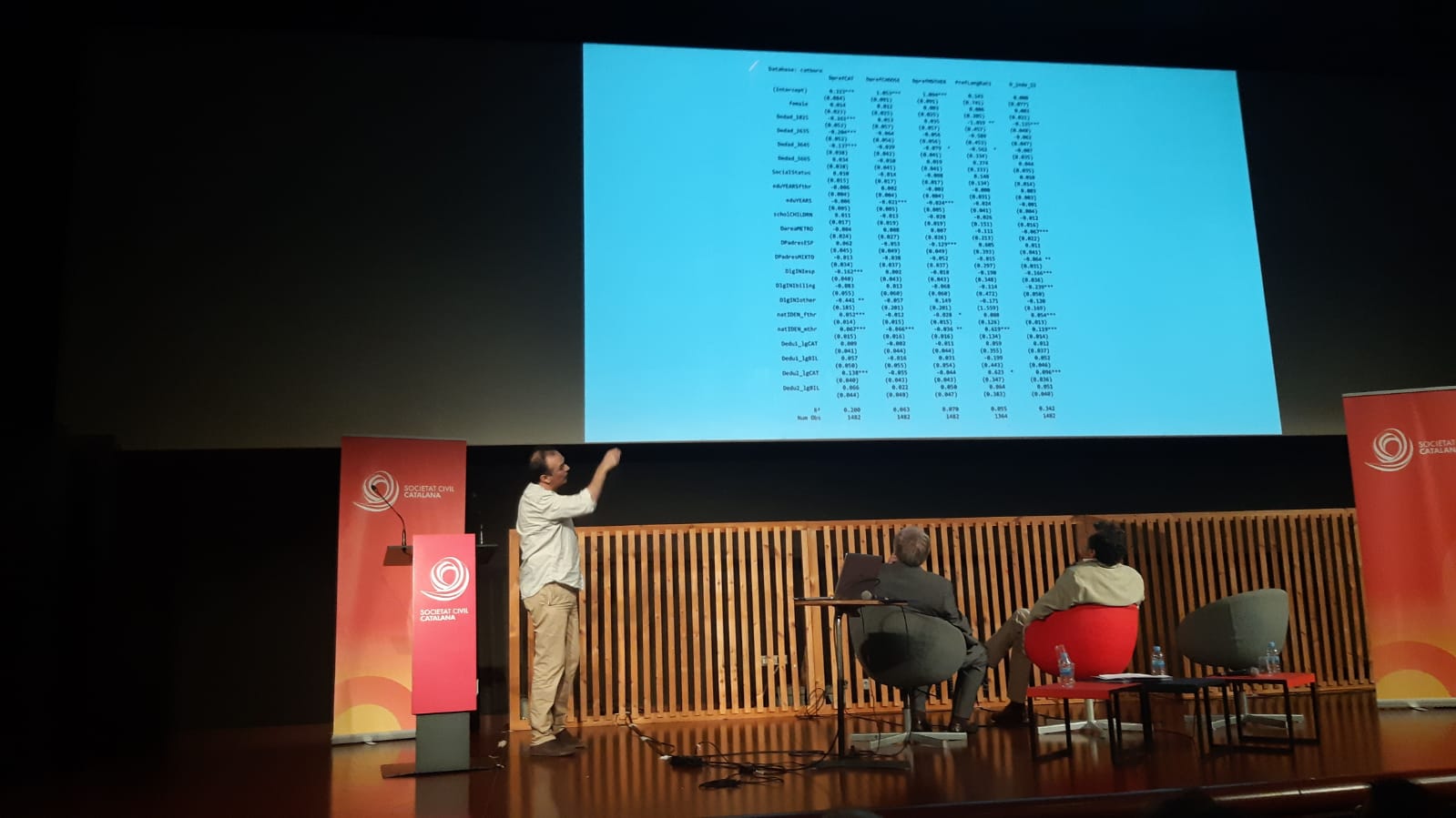 Fotografía. Barcelona, España. 07.09.2019. Jornada de Convivencia Lingüística. SCC. Discurso de Josep V. Rodríguez Mora. Claudia M. Gaeta Ruffo. Ñ Pueblo.