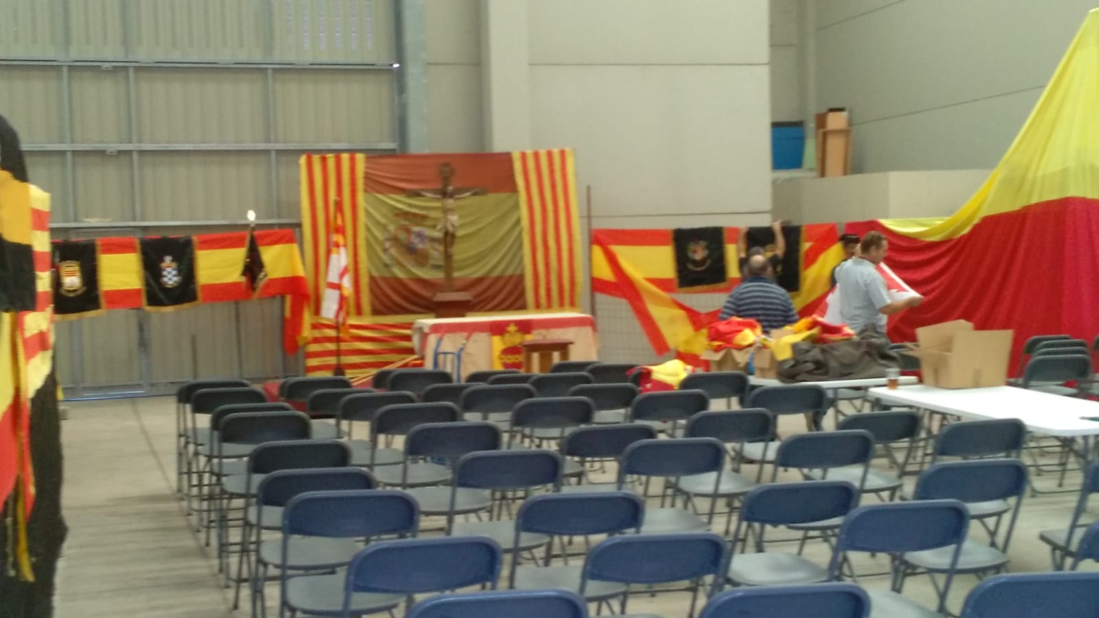 FOTOGRAFÍA, SAN ANDRÉS DE LA BARCA 8BARCELONA) ESPAÑA, 04.10.2019. Los legionarios catalanes organizan el acto de conmemoración de su 99 aniversario. Ñ pueblo (1)
