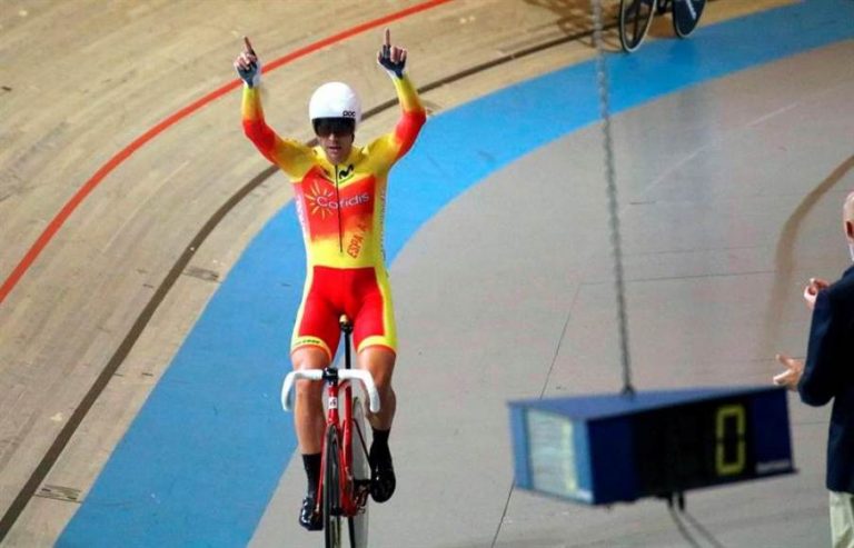 El ciclista español Sebastián Mora, campeón de Europa en Apeldoorn (Países Bajos)