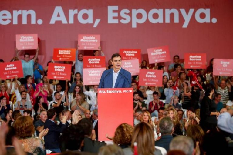 Sánchez: «¿Dónde vamos con Ciudadanos y PP que pactan con VOX en España?»