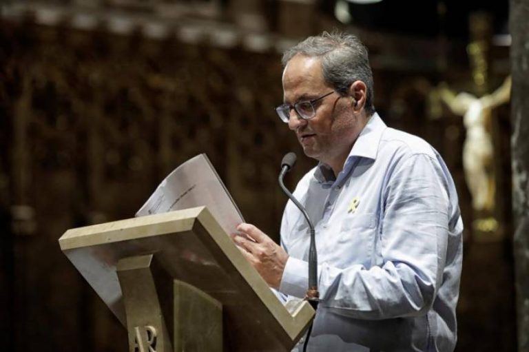 Torra: El independentismo «no es violento, hay grupos infiltrados»