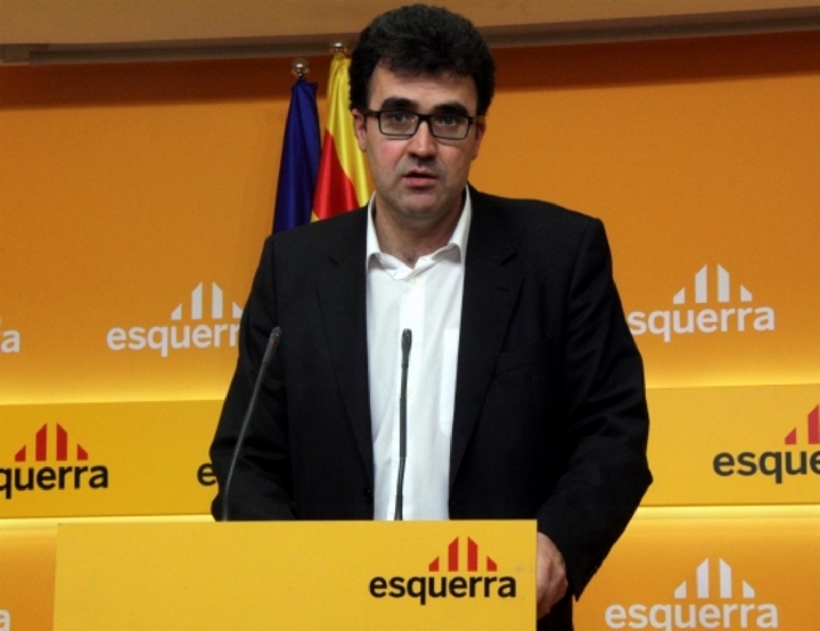 FOTOGRAFÍA. BARCELONA (ESPAÑA), AÑO 2017. Lluis Salvadó, e secretario adjunto de ERC y el también ex Secretario de Hacienda del Gobierno de Carles Puigdemont. ACN.