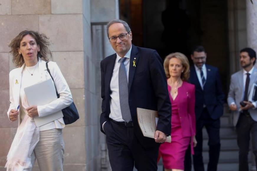 FOTOGRAFÍA. BARCELONA (ESPAÑA), O9.10.2019. El presidente de la Generalitat, Quim Torra, ha anunciado este miércoles que será el Parlament. Efe
