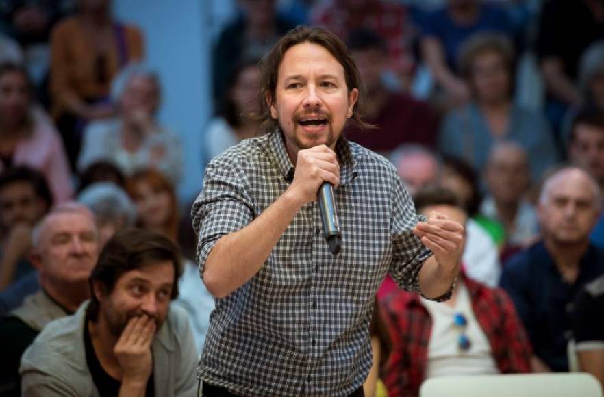 FOTOGRAFÍA. MADRID (ESPAÑA), 05.10.2019. El líder de Podemos, Pablo Iglesias, durante un acto de precampaña ante unos doscientos militantes celebrado este sábado. Efe