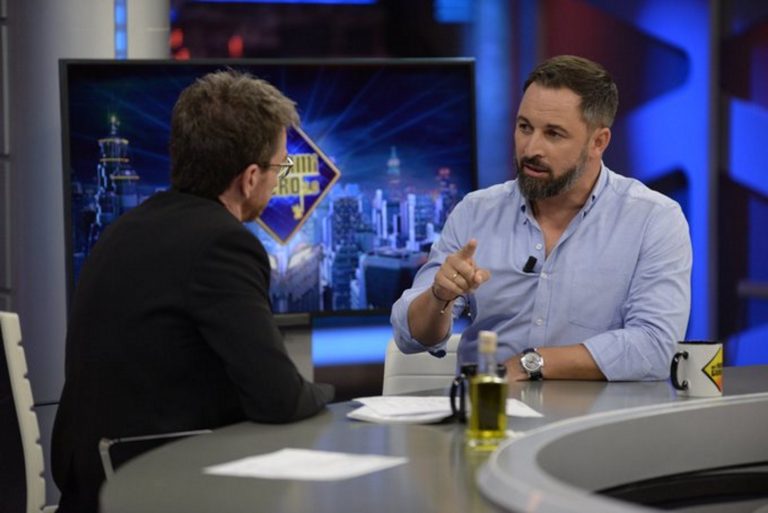Abascal peta la audiencia de «El Hormiguero», exige «detención de Torra y cierre de TV3»